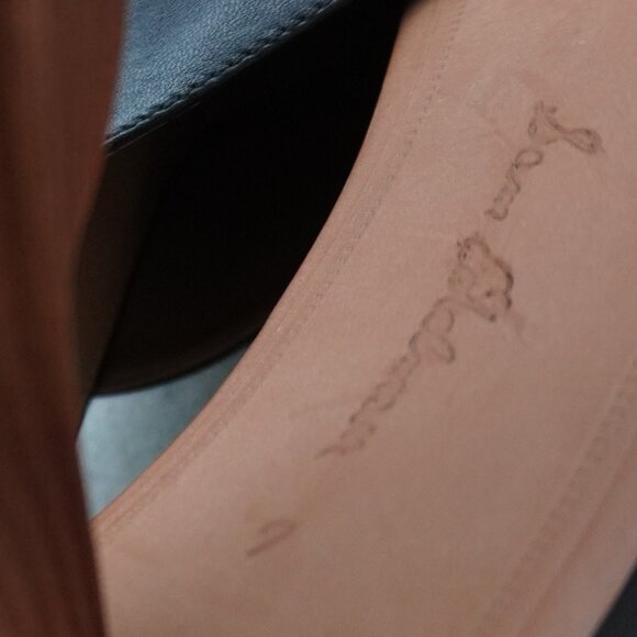 Black Square-Toe Slingback Heels – Size 7 - Picture 10 of 11